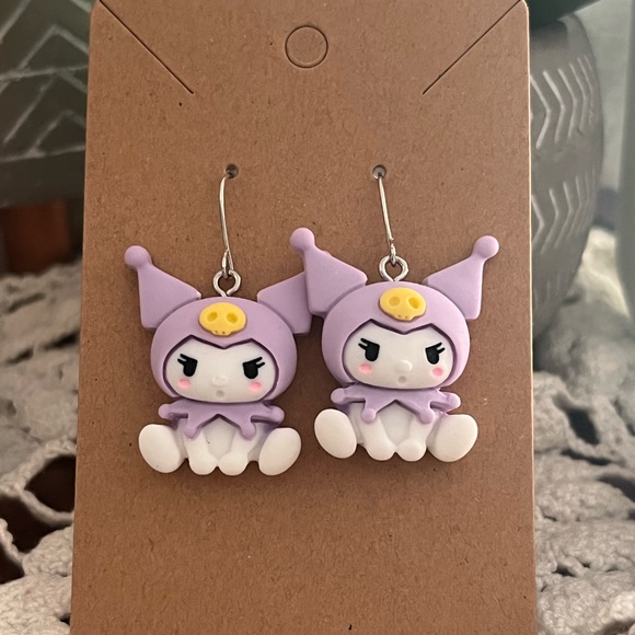 *3 for $20* Purple Sanrio Kuromi Earrings - Picture 2 of 4